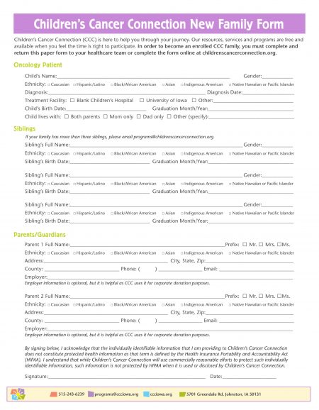 New Family Form 2024 - fillable