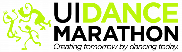 ui dance marathon logo with dancing icon