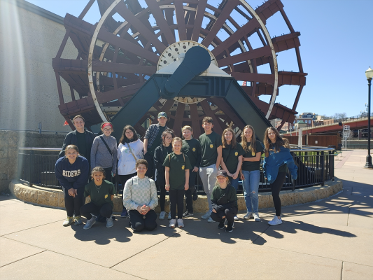 teens posing in eastern iowa during exploration expedition